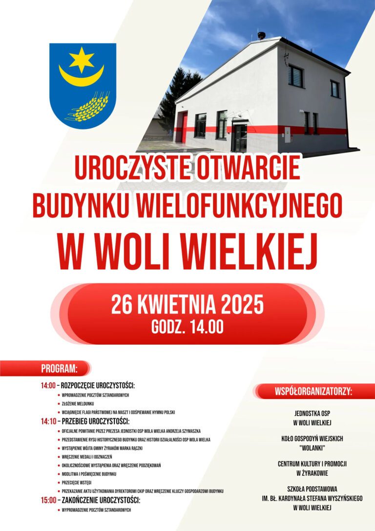 UROCZYSTE OTWARCIE BUDYNKU WIELOFUNKCYJNEGO W WOLI WIELKIEJ