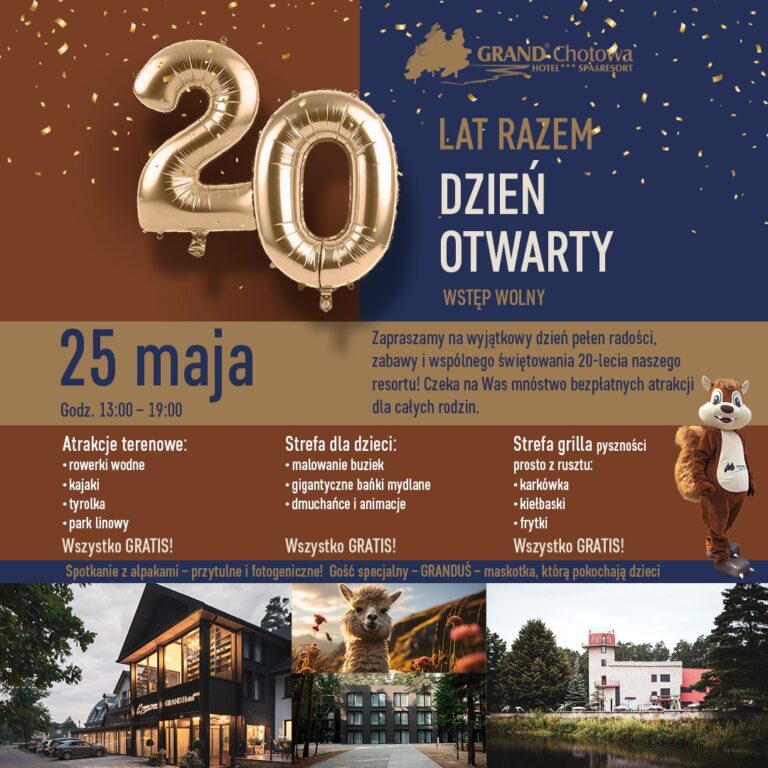 20-lecie i Dzień Otwarty Resortu Grand Chotowa!