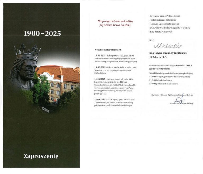 Główne obchody jubileuszu 125-lecia I LO w Dębicy